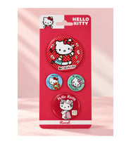 Kuromi & Hello Kitty Lisanslı 4'lü Rozet Set
