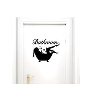 Kadın Figürlü Bathroom Banyo Sticker