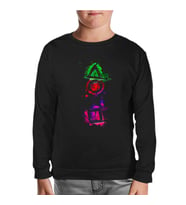 Play Buttons - Dust Siyah Çocuk Sweatshirt