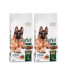 Reflex Kuzu Etli & Pirinçli & Sebzeli Yetişkin Köpek Maması 15 Kg 2 Adet