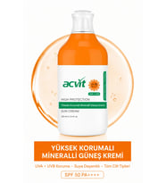 Acvit Yüksek Korumalı Mineralli, Güneş Kremi- 50+SPF – 100 ML. – PA++++