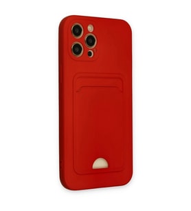 İphone 12 Pro Max Kılıf Kelvin Kartvizitli  - Kırmızı