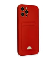 İphone 12 Pro Max Kılıf Kelvin Kartvizitli  - Kırmızı