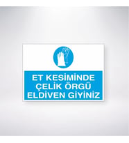 Et Kesiminde Çelik Örgü Eldiven Giyiniz