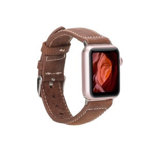 Apple Watch Uyumlu Deri Kordon 42-44-45mm NM1-AS2 Taba