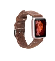 Apple Watch Uyumlu Deri Kordon 42-44-45mm NM1-AS2 Taba