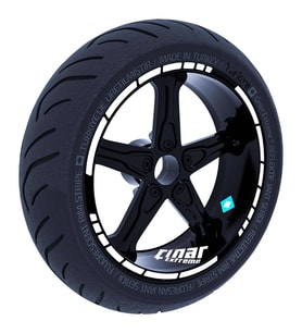 Moto GP Stili Süt Beyaz Jant Şeridi Sticker Çınar Extreme