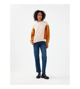 Loft Comfort Straight Comfort Fit Lacivert Kadın Jean Pantolon Lf2037063