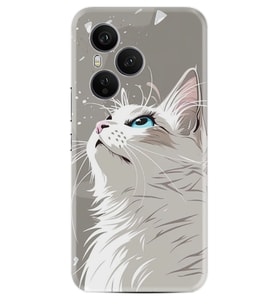 Honor 400 Pro Kılıf Boutique Baskılı Resimli Beyaz Kedi Pcode -061
