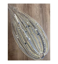 Rasta Mix Afrika Örgü Toka 35'li 50cm - Platin & Gri Tonları