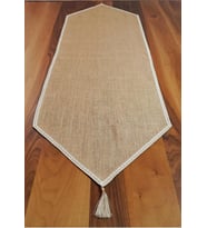 Dantel Kenarlı Jüt Runner 40x150