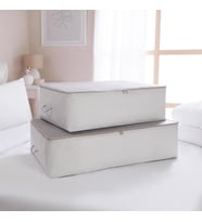 Ocean Home Textile 2'li Gri Renk Stuff & Things Baza Altı Hurç Set