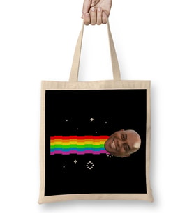 Ainsley Harriott Nyan Cat Meme Bez Çanta Uzun Saplı