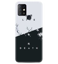 INFINIX Hot 8 9 10 11S Hot 10 Play 10T Kılıf Desemli Silikon Life and Death 1339