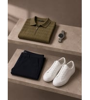 ADV-4909 POLO YAKA FERMUARLI TİŞÖRT/HAKİ/M
