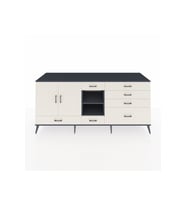 Kronos Konsol 4 Raflı 7 Çekmeceli 2 Kapaklı 220x59x99 Antrasit-Aytaşı/Aytaşı