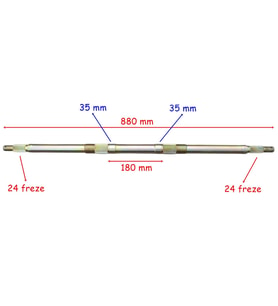 Kuba Atv Mx220 Aks 880 Mm 2 Yivli Bilya Yatağı 35 24 Freze Öm