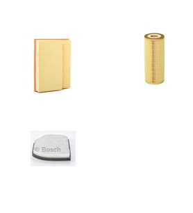 Bosch Filtre Bakım Seti Mercedes C220 W202 1993-1994 Benzinli Hava + Yağ F. + Polen Filtre Bosch