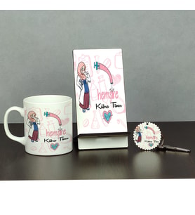Hemşire Üçlü Set (Kupa + Telefon Standı + Anahtarlık) 002
