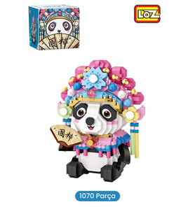 LOZ Micro Serisi Huadan Panda Figürü 1070 Parça Blok Oyuncak Dekoratif Yapım Seti -ff9265