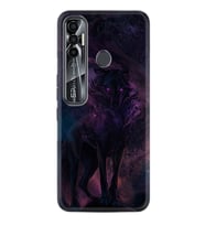 Tecno Spark 6 6 Go 8C 8 Pro 7 7 Spark 9 Pro Kılıf Desemli Silikon Black Purple Wolf 1791