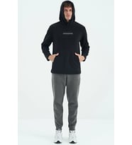 Tommy Life Erkek Kapşonlu Sweat Siyah ART-88301