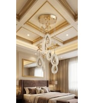 7'Lİ GOLD DAMLA MODEL AVİZE