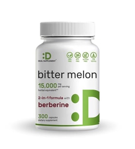 Bitter Melon with Berberine Supplement 15,000mg Per Serving, 300 Capsules