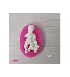 YY0615 Ayıcık Tutan Erkek Bebek Silikon Kalıp