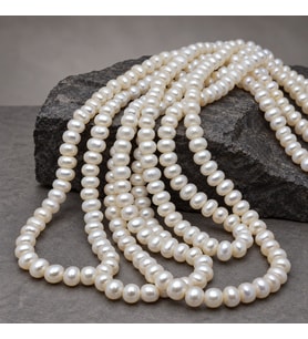 İnci Dizi Beyaz 9*6 mm – Doğal Doku Royal Seri (63310)