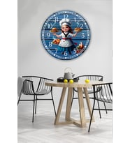 bilge Tasarım retro Duvar Saati 35 x 35 CM (Karışık)
