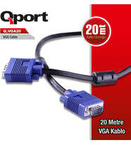 Q Vga20 15 Pin Fitreli 20 Metre Monitör/Vga Kablo