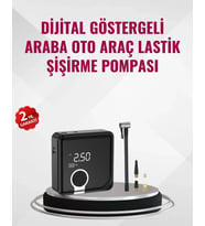 Kompakt Tasarımlı Led Işıklı Taşınabilir Hava Kompresörü