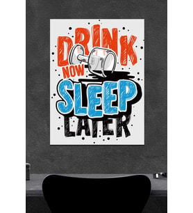 Drink Now Ahşap Poster (27x18)