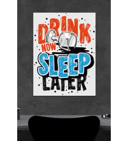 Drink Now Ahşap Poster (27x18)