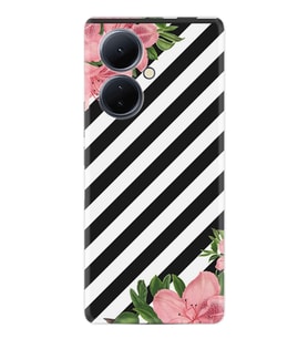 Vivo V29 Lite Kılıf Resimli Desenli Baskılı Silikon Strip Flowers 2 1409