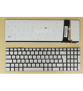Asus R552 R552J R552Jk R552Jv R552L R552LF Klavye Gümüş Türkçe Işıklı