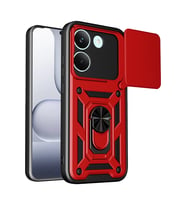 Mey İthalat® Poco X8 Pro Pars Lens Yüzüklü Silikon - Kırmızı
