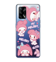 Oppo A74 Uyumlu Melody Kuromi Desenli Şeffaf Telefon Kılıfı