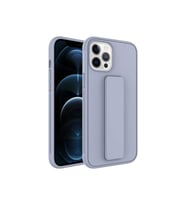 Apple iPhone 12 Pro Max Uyumlu Kılıf Zore Qstand Kapak (Gri)