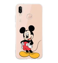Huawei P20 Lite  Kamera korumalı Kapak Mickey Mouse Tasarımlı  Şeffaf Kılıf