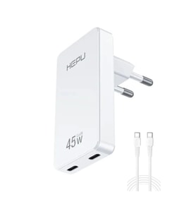 Yeni Nesil 45W GAN 2 x Typ-C PD Şarj Adaptörü Hepu Hp-C33