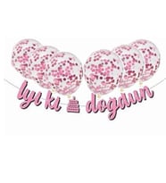 Metalize Pembe Iyi Ki Doğdun Banner Set