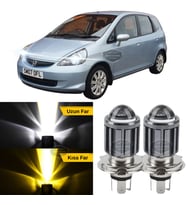 Honda Jazz 2001-2008 Uyumlu Mercekli Far Ampulü Led Xenon Sarı-Beyaz Far Şimşek Etkili Uzun Kısa