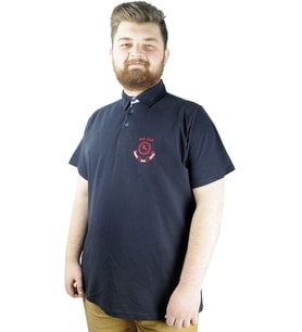 Mode XL Büyük Beden Erkek T shirt Polo MDX Club 22305 Lacivert
