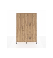 Arges Gardrop 7 Raflı 5 Kapaklı Tek Askılı 132x30x195 Çam-Çam
