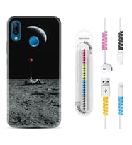 Huawei P20 Lite Mate 10 20 Lite Pro P40 Lite KılıfKablo Koruma Spiral Silikon Astronoot Red Baloon 1608