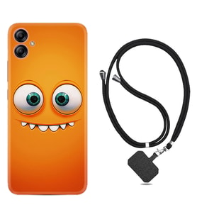 Samsung Galaxy A04E Kılıf Silikon Boyun Askılı İpli Desenli Silikon Dişlek 1615
