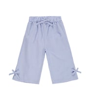 Civil Baby Fiyonk Detaylı Çizgi Empirme 6-18 Ay Pantolon - Pastel Mavi