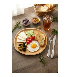 Bambum Penne Kare Tabak 28 Cm (Camel)